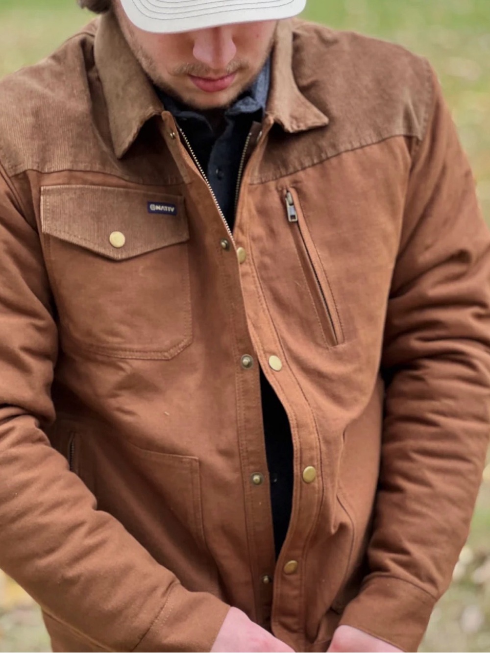 NWT Nativ Gunnison Open Range Camp Coat in Saddle Brown